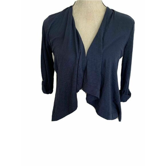 Splendid Womens Solid Navy Blue Long Sleeve Cardigan Top Small - Picture 1 of 7